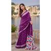 Saree din Bumbac Mulmul cu Imprimeu Manual Chunri – Eleganță Tradițională cu Confort Luxos