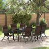 VidaXL 7-piece Brown Poly Rattan Garden Set 3379265