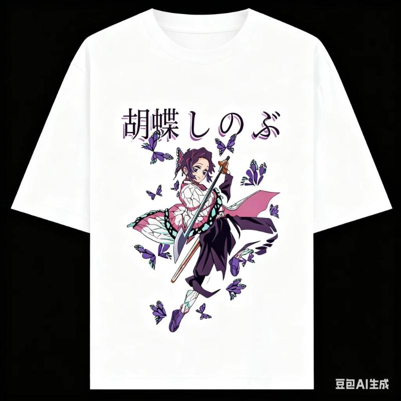 

Demon Slayer Anime Printing Oversized Cotton Tshirt Men and Women Comfortable Fashion Street Y2K Summer Absorb Sweat Tshirt S