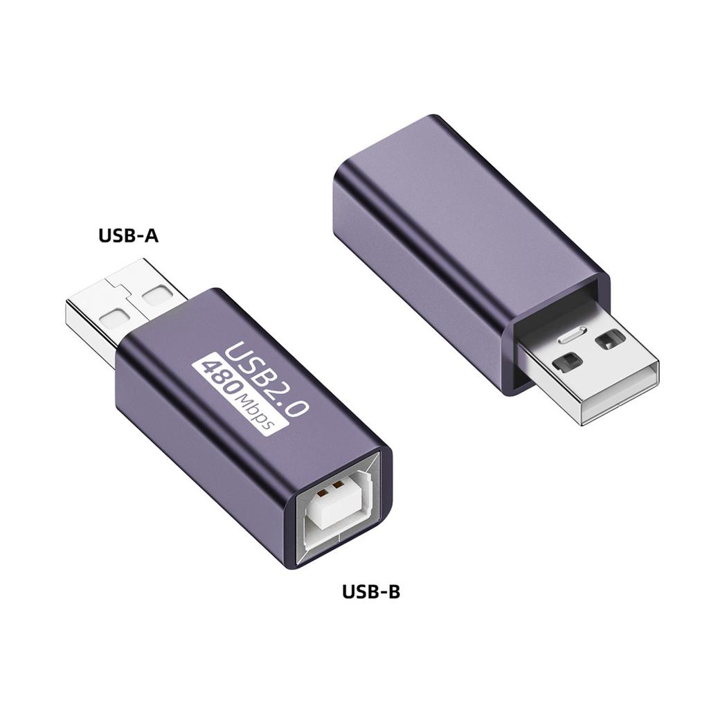 USB B Adapters 480Mbps Data Transfer Speed for Multiple Devices Female to Male MiDi/Micro USB/Mini USB/USB C Converters