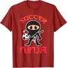 Cool Soccer Ninja Art for Unisex Boys Kid Soccer Lovers Player TShirt Japanese Cartoon Y2k Graphic Saying Tee Fashion Novelty Gift