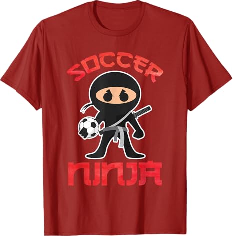 Cool Soccer Ninja Art for Unisex Boys Kid Soccer Lovers Player TShirt Japanese Cartoon Y2k Graphic Saying Tee Fashion Novelty Gift