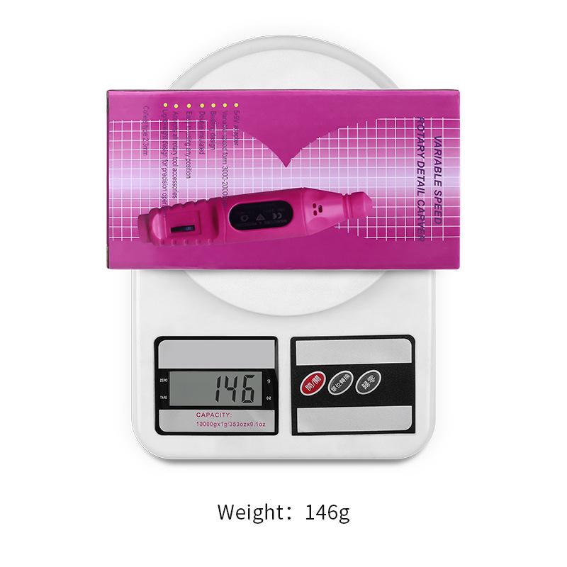 "Portable Electric Nail Polisher with Convenient Handle and Cap"