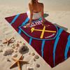 West Football Club Strandtuch, Super Weiche Mikrofaser, Geschenk für Sie/Ihn, Geburtstag, für Pool, Strand, Reisen, Heimdekoration Fanartikel