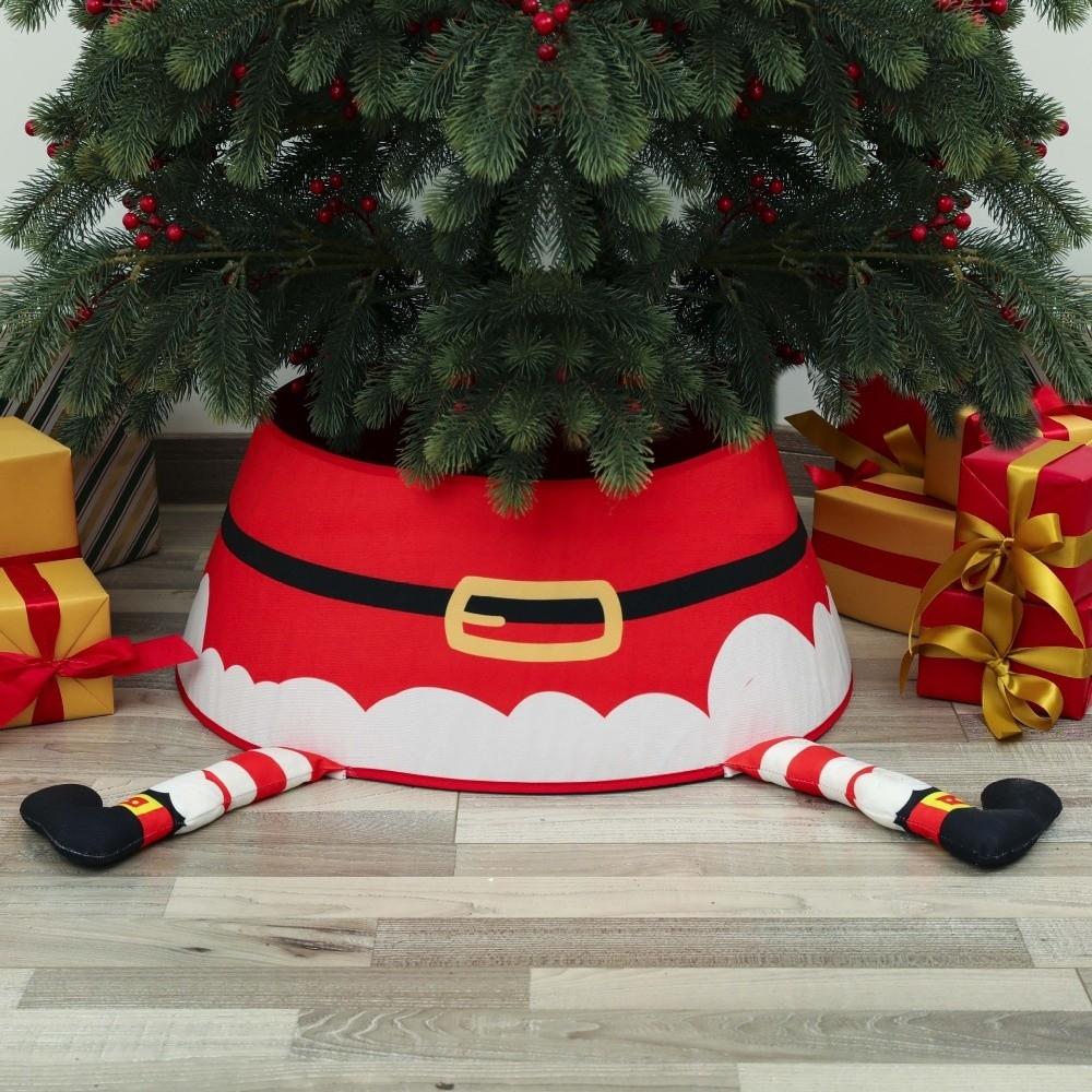 Snowflakes Christmas Tree Skirts Round Xmas Tree Collar Christmas Tree Bottom Cover  Family Holiday