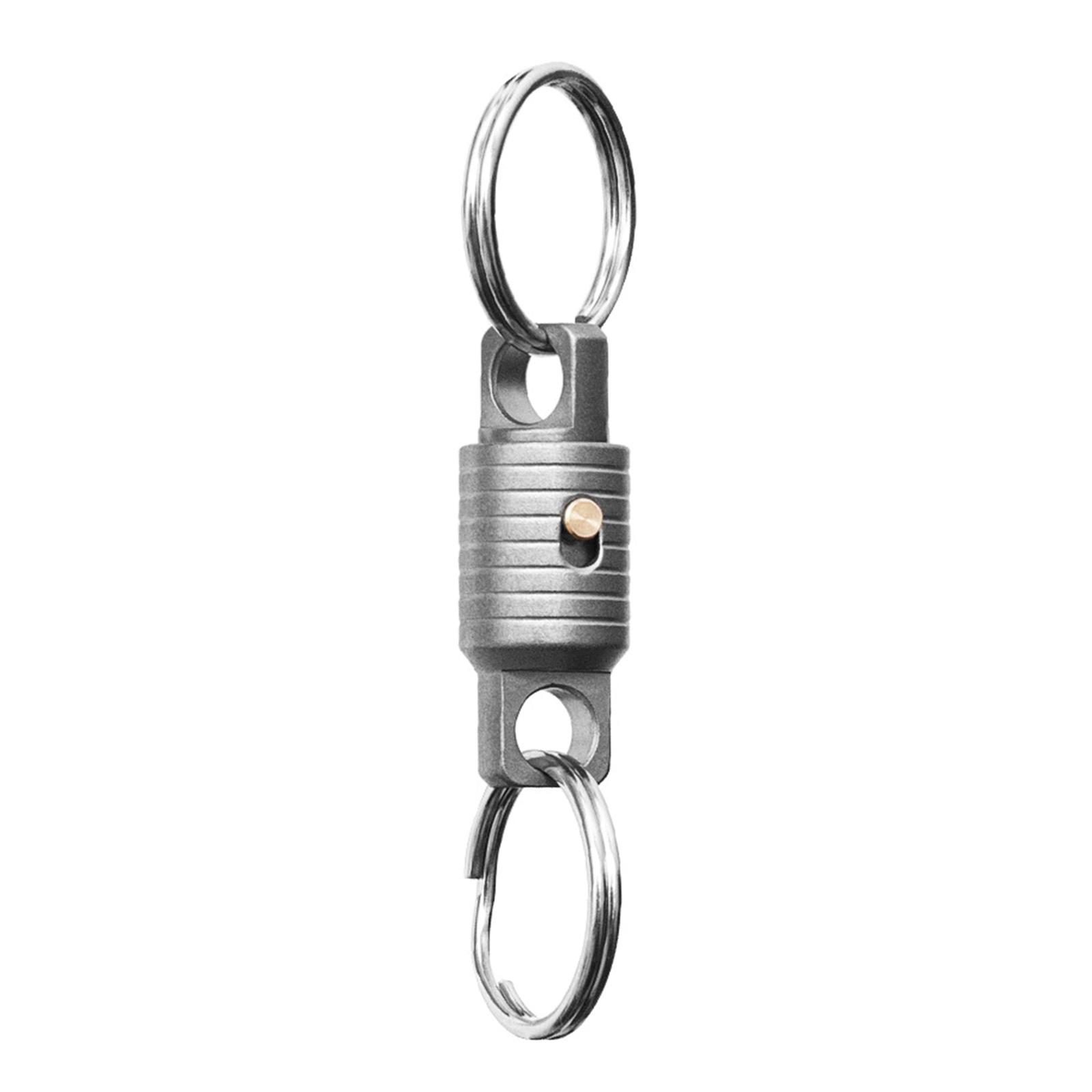 

Durable Titaniums Alloy Keychain Accessory With 360 Degree Rotation And Secure Locking Mechanism For Keys 1