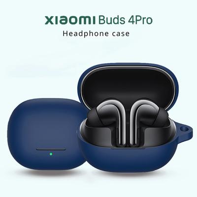 For Xiaomi Buds 4 Pro Earphone Protective Case Silicone Case Cute Cover Siamese Silicone Pure Color Cover for Xiaomi Buds 4 Pro