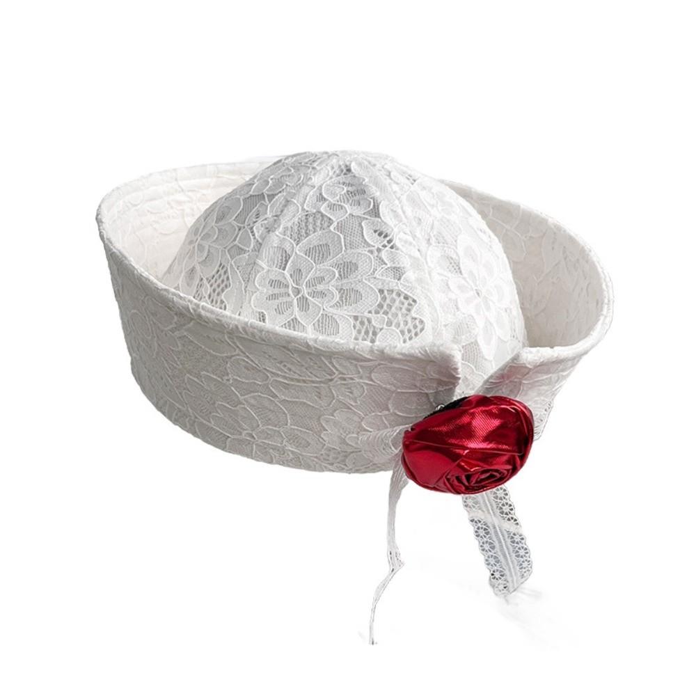 Breathable Lace Sailor Hat Cuffed Brim Beret Cap New Painter's Hat Harajuku Style