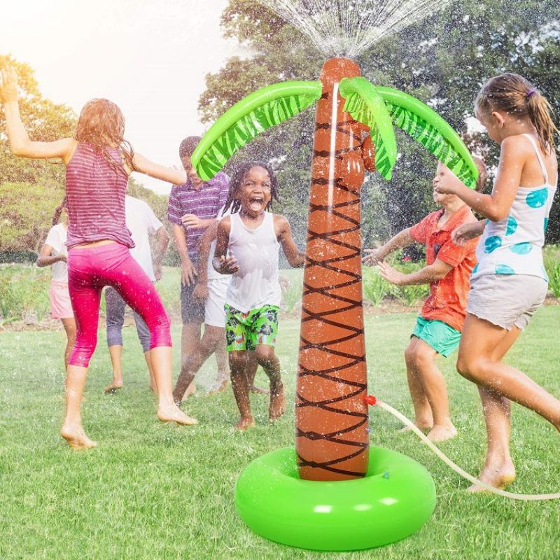 New Inflatable Summer Children Play Water Polo Water Spout Parent-Child Beach Lawn Play Water Spray Simulation Coconut Tree