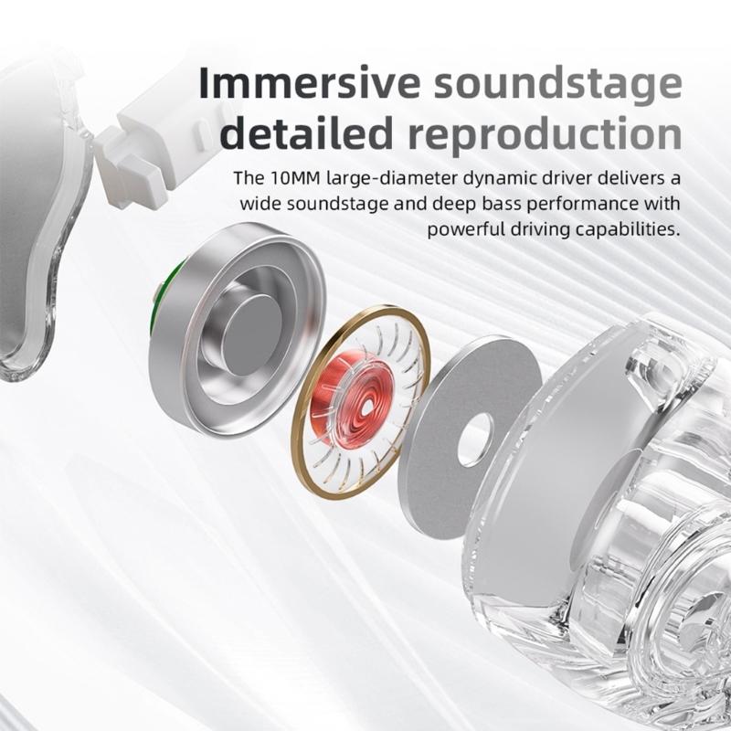 HiFi-Kopfhörer 3,5 mm Dynamische Treiber Ohrhörer mit Abnehmbarem Kabel und Tiefbass für Laufen und Fitnessstudio-Training