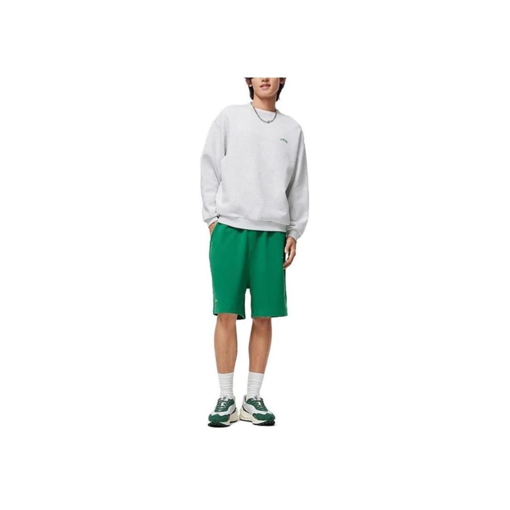 Li Ning Sport-Lifestyle-Serie Buchstaben Rundhals-Pullover Lockeres Sweatshirt Herren Sweatshirt Blume-Grau Tief-Antarktis-Grau AWDT379-1