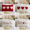 30*50cm Valentine's Day Pillowcase Soft Concealed Zipper Love Pillowcase Decorative Detachable Pillow Towel Valentines Day