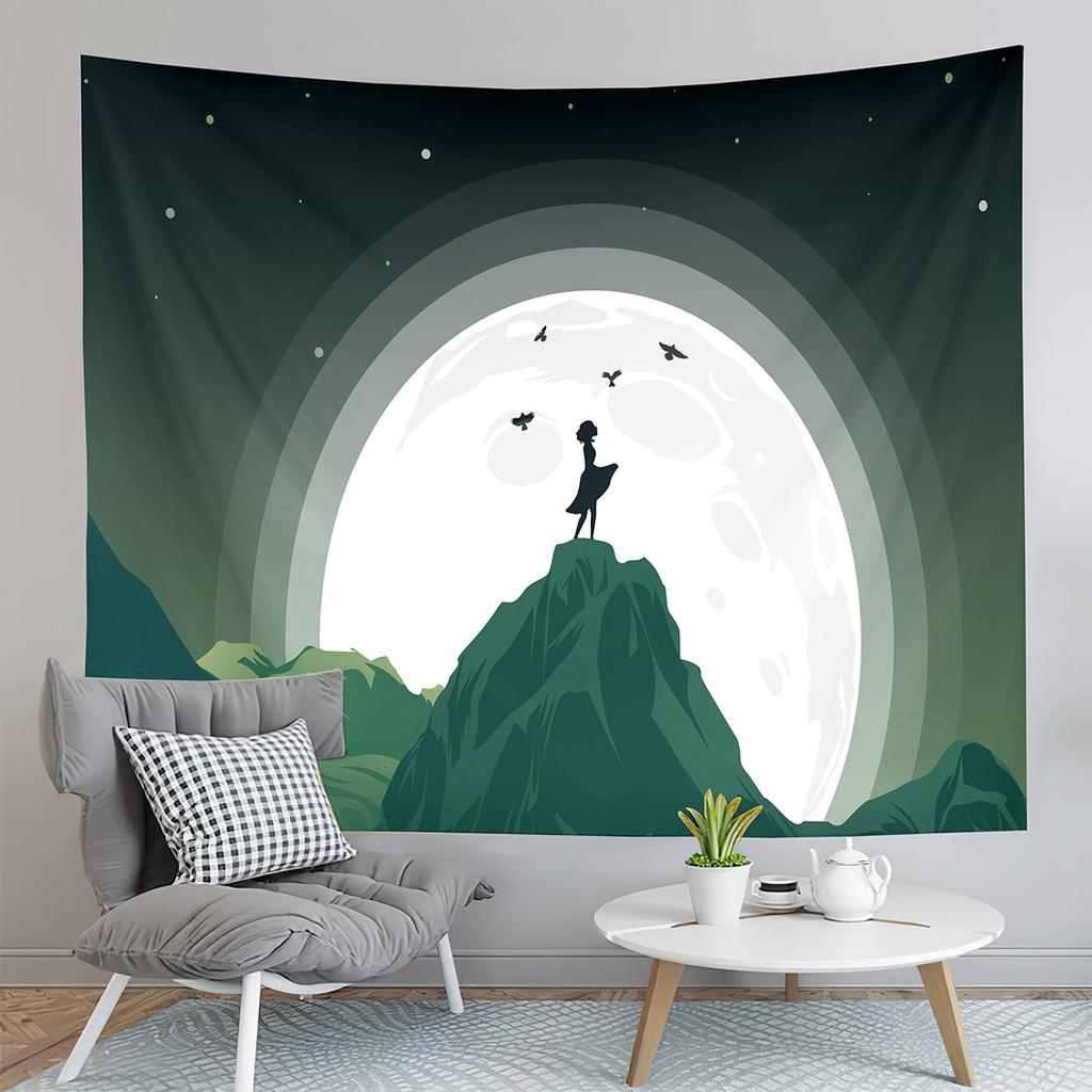 Abstract Sunset Landscape Tapestry Nature Scenery Tapestry Minimalism Style Tapestry Home Living Room Bedroom Wall Tapestries