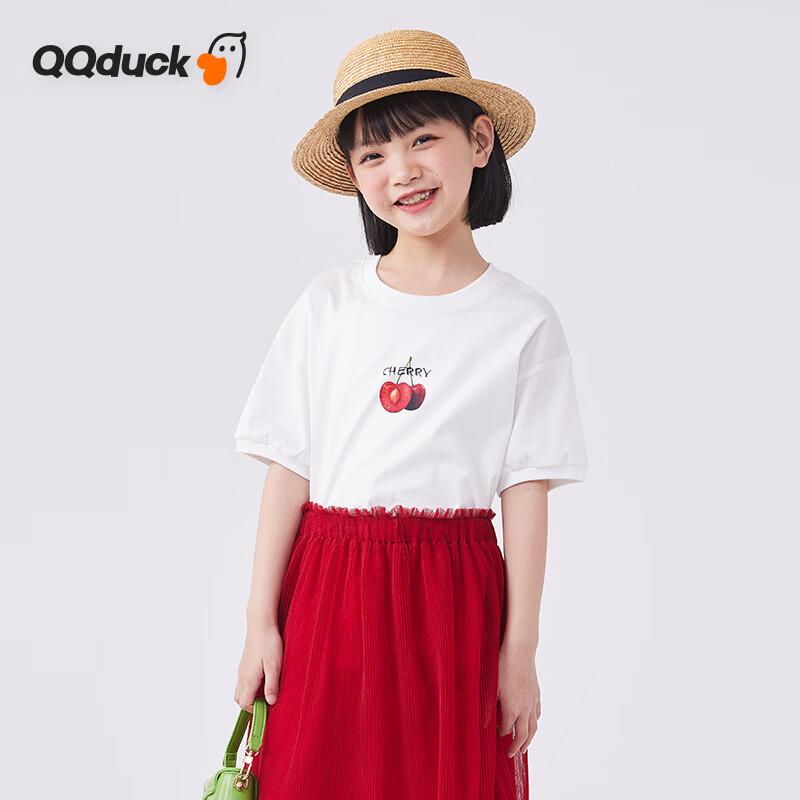 QQ DUCK Girls' Short Sleeve Fruit T-shirt