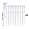 12Pcs Crystal-Clear Icicle Ornaments Icicles Pendant Set Christmas Tree Decoration With Cord For Xmas & Winter Party Decoration