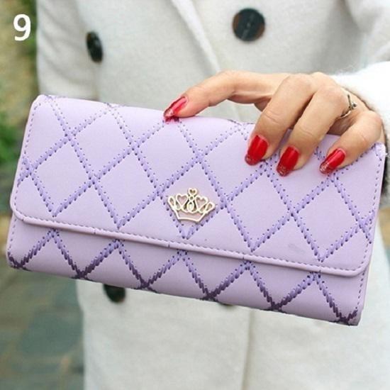 Pu Lady Faux Leather Long Purse Clutch Wallet Card