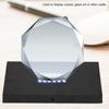 LED Light Lamp Display Stand   Glass Art Base Holder   (Colorful Light S)