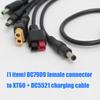 Bend Resistant Solar Charging Cable DC7909 Female to XT60 DC5521+DC5525+DC6530 Power Cable for Frequent Use Longevity