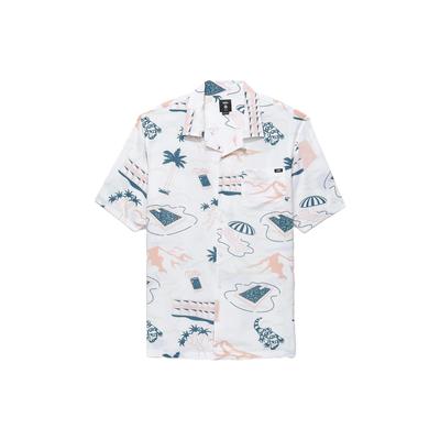 Scenic Pattern Printed Short Sleeve Casual Shirt Men Shirts White VN0007X5WHT