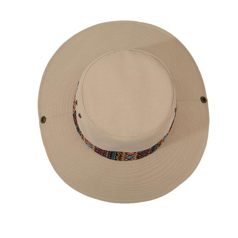 Ethnic Wind Hat Summer Vintage Mountaineering Hat Outdoor Big Brim Sun Hat Sunscreen Sunshade Fisherman Hat