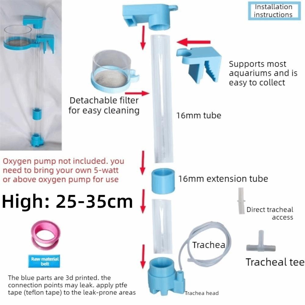 Adjustable Lenght Aquarium Fish Poop Cleaner Filter Detachable Poop Cleaner
