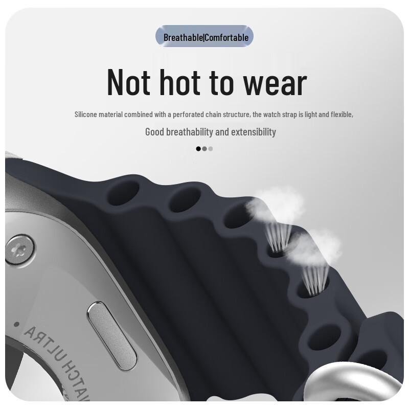 Weiqiantu Ocean Sport Silikonarmband für Apple Watch