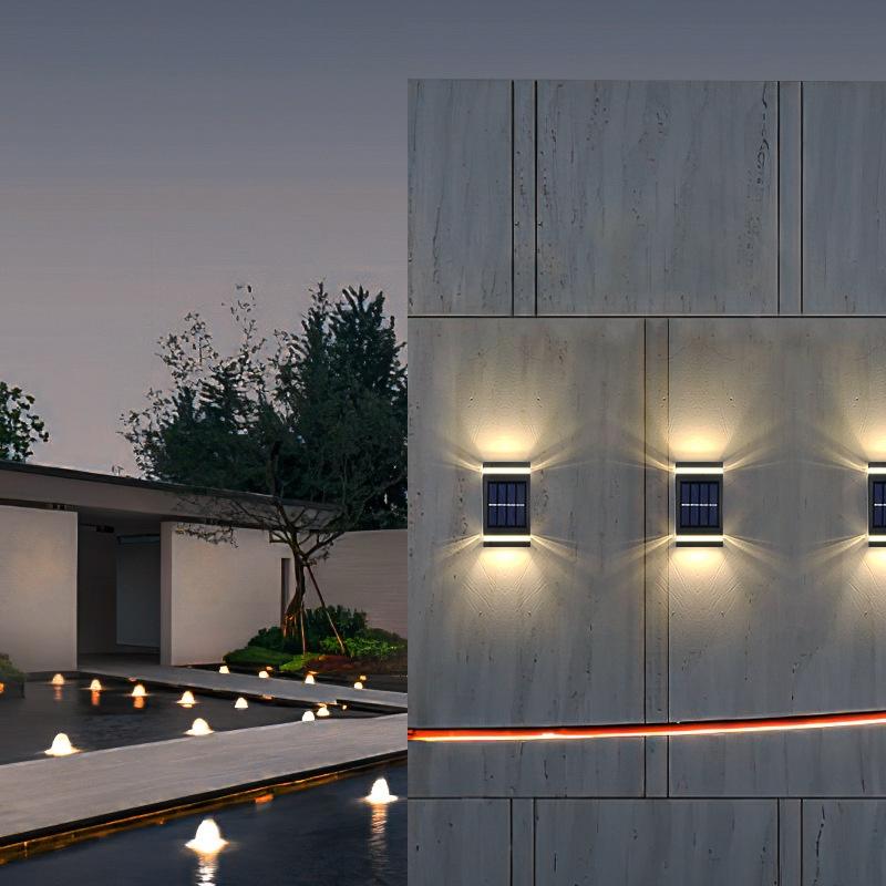6Led Outdoor Solar Street Light Wall Lamp Waterproof Wall Washing Lights Up And Down Lighting For Terrace Garden Fence Villa