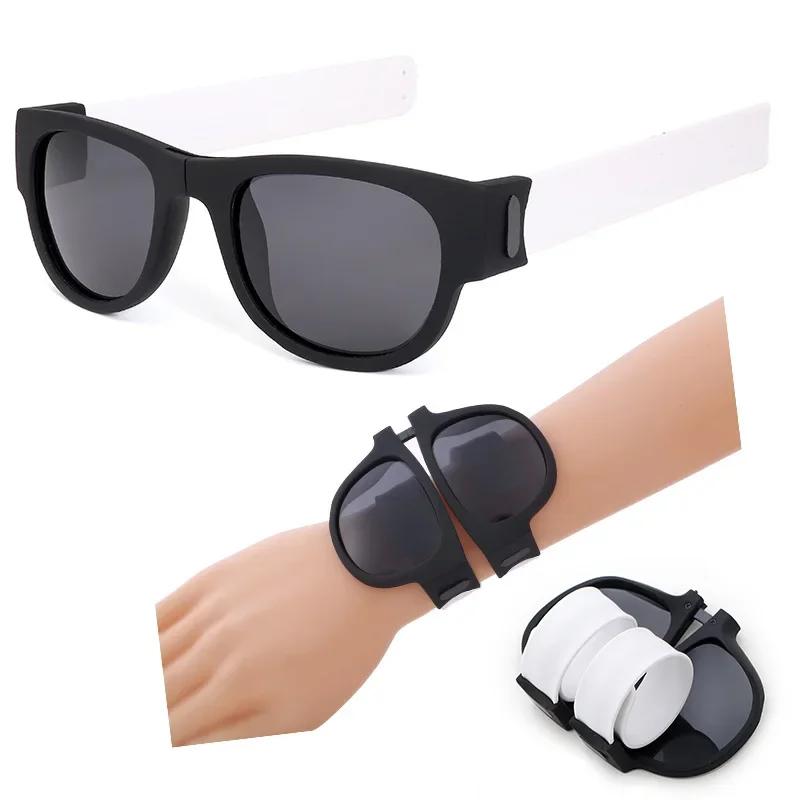 Pop Mirror Bracelet Glasses Folding Sunglasses Wrist Sunglasses Unisex Glasses Stylish Driving Sunglasses for Women Men