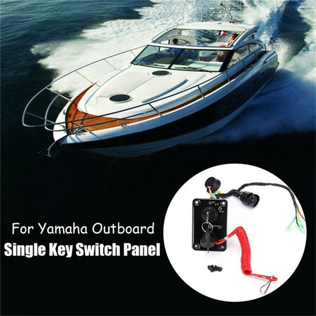 Compatiblefor 704-82570-08 704-82570-08-00 704-82570-12-00 Outboard Top Single Engine Key Ignition Switch Assembly Panel