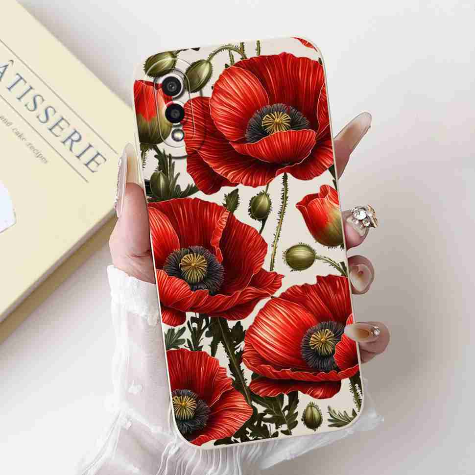 For Samsung Galaxy A02 SM-A022F Case Luxury Flower Fashion Soft Silicone TPU Cover For Samsung A02 M02 6.5" SM-M022F Phone Shell