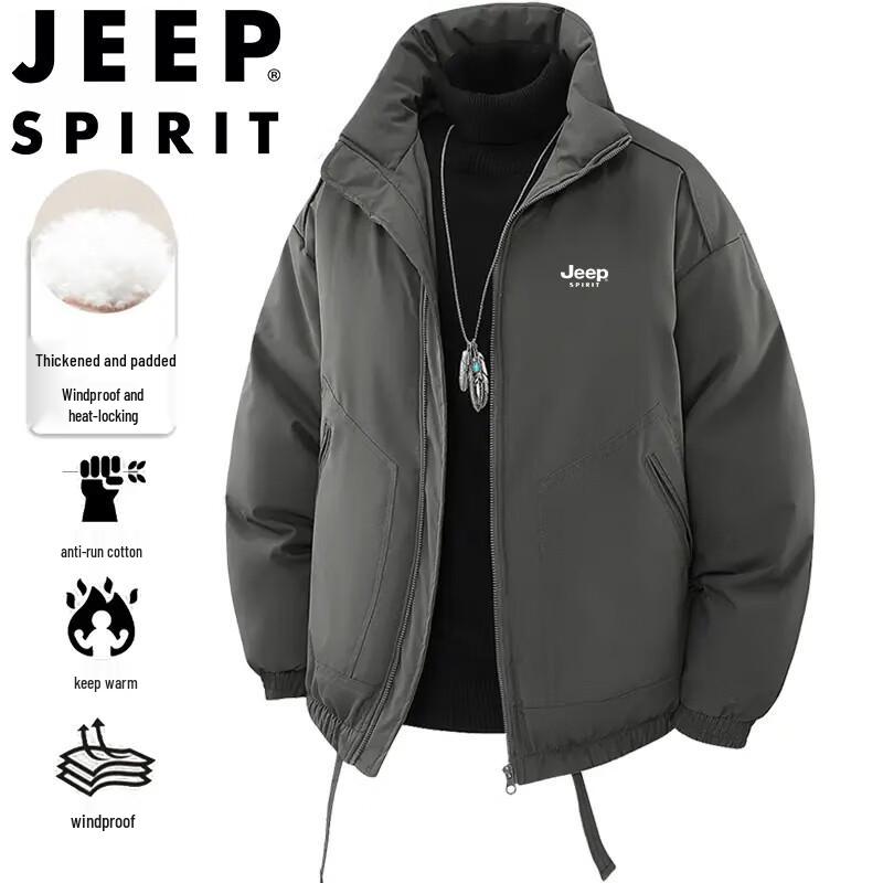 JEEP SPIRIT Men's Stand Collar Padded Jacket