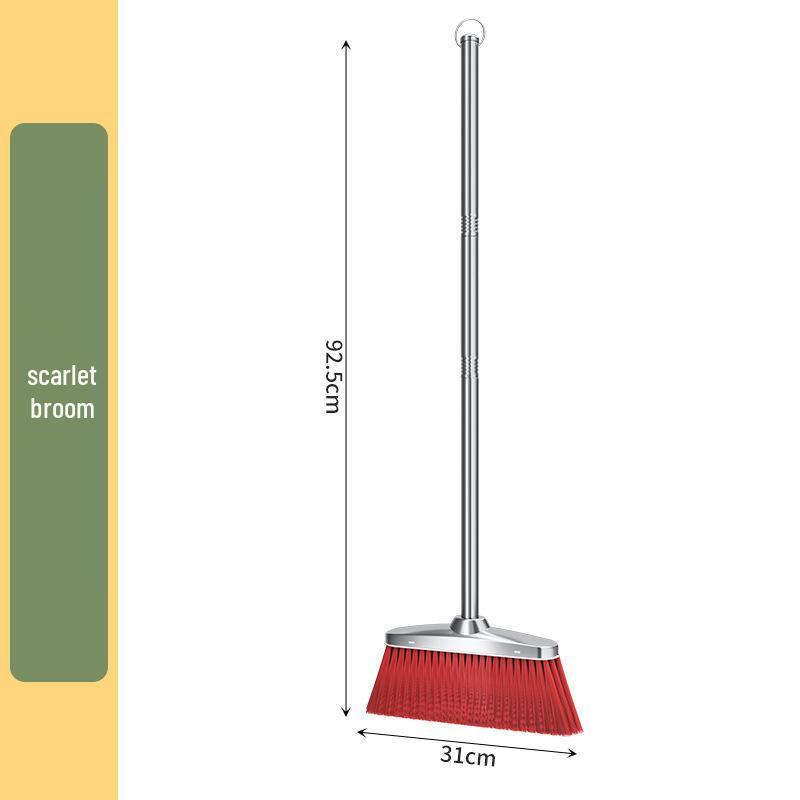 Stainless Steel Household Broom & Dustpan Set for Indoor/Outdoor Use