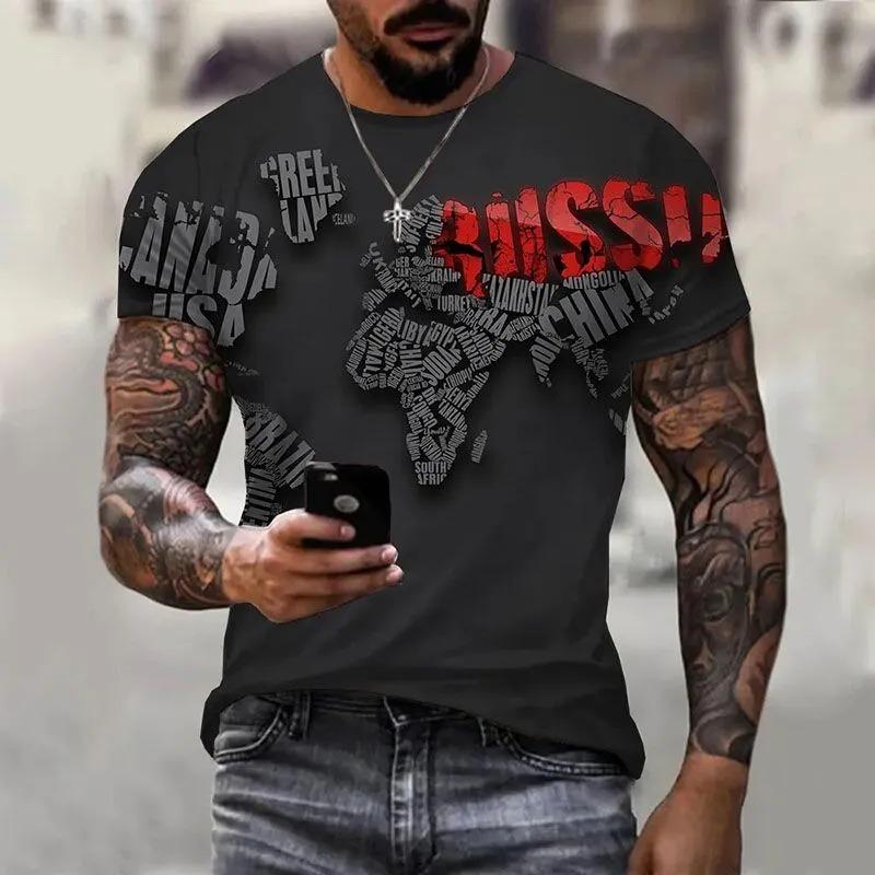 Summer New Men's Contrasting Color Splicing Short-sleeved Top Trendy Fashion Urban Street Casual T-shirt