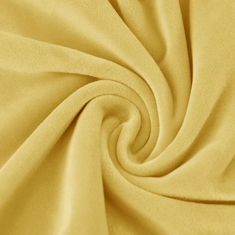 Velvet Chair Cover With No Backrest Anti-Dust Stretch Chair Covers For Dining Home Kitchen Office Upholstered Seat Slipcovers