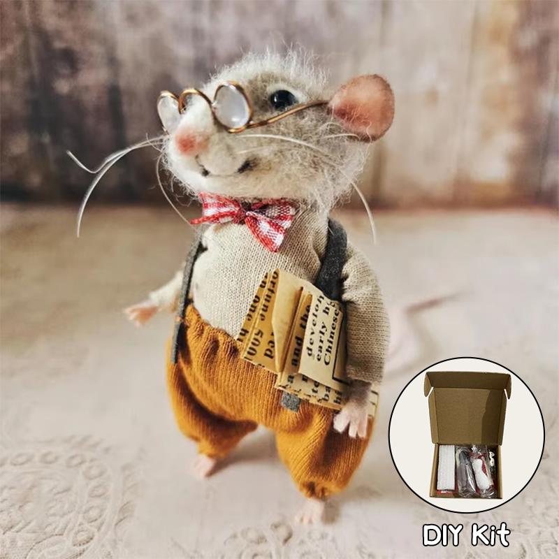 

Милый набор для валяния мышей из войлока своими руками Мыши из войлока Зимние рождественские валяные мышки из войлока Рождество Шерстяной войлок