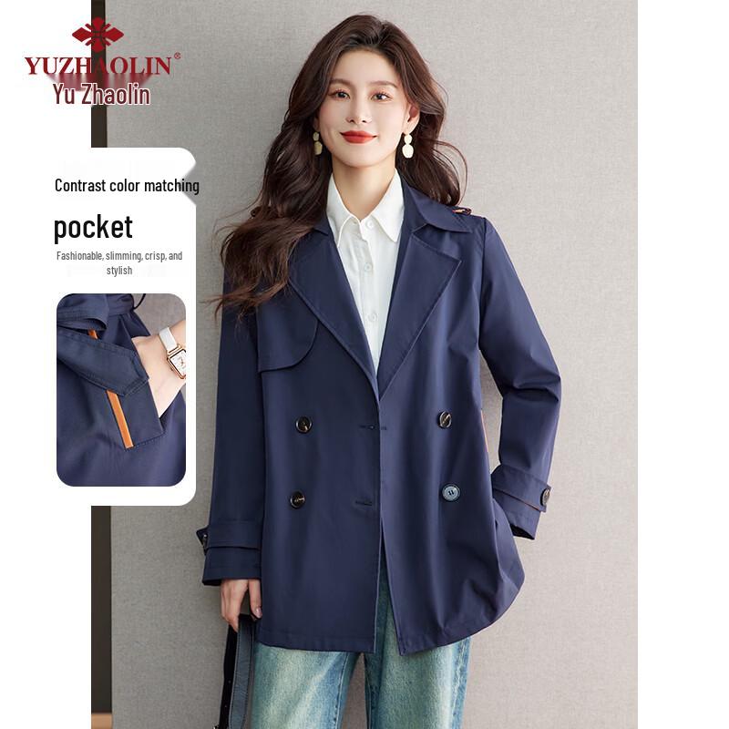 Yuzhaolin Women s Mid-Length Windbreaker Coat L