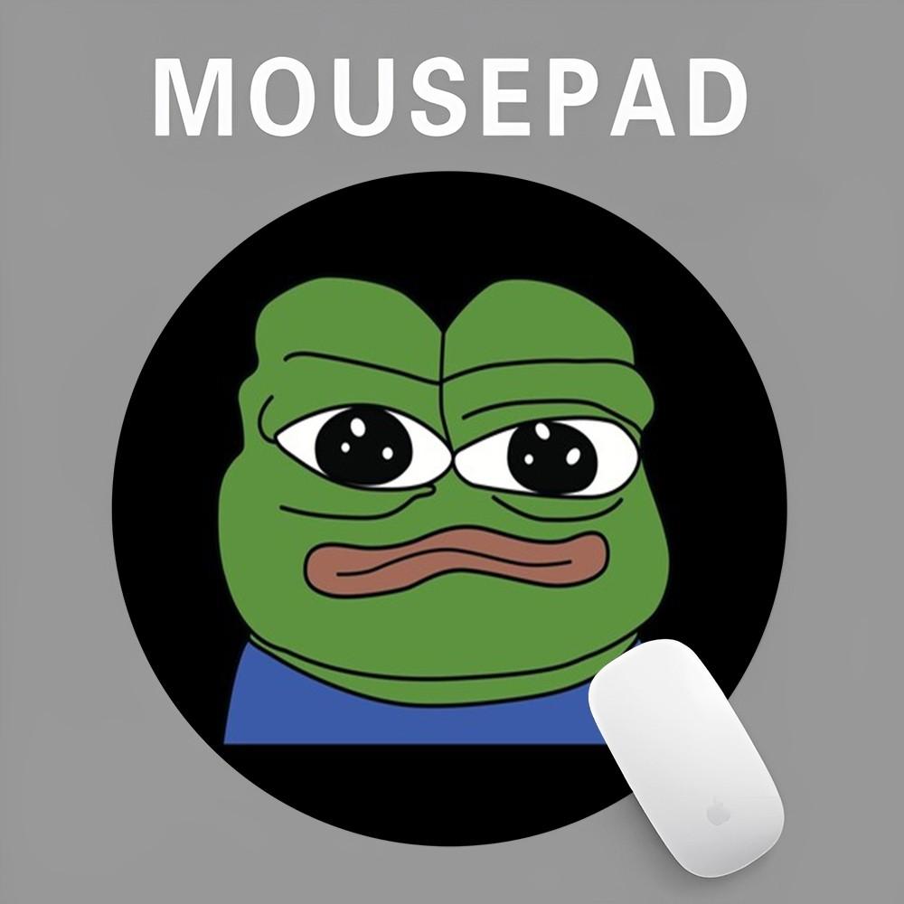 

P-Pepe frog Mousepad INS Tide Round Keyboard Mat Table Mat Students Cabinet Gamer Desktop Mousepad Cup Mats Deskpad Home Decor Round 10x10cm