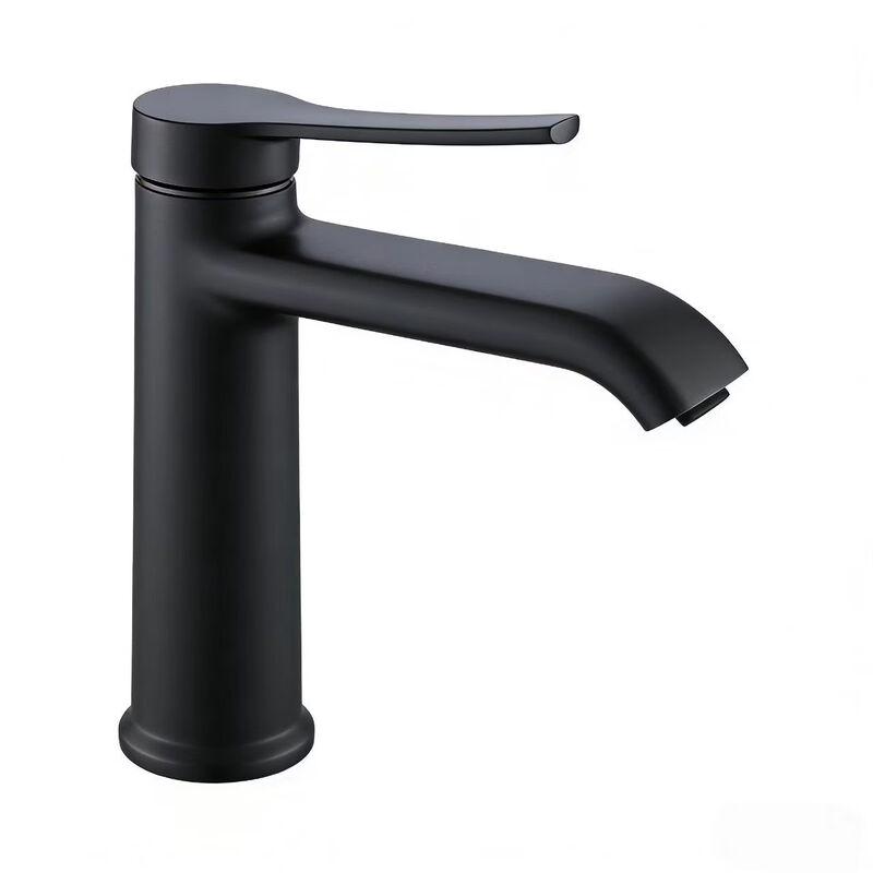 TLXT Matte Black Hot & Cold Basin Faucet