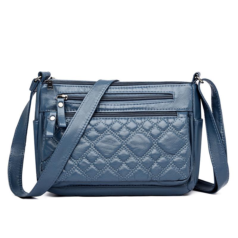 Soft Leather Mother Bag Women's Crossbody Bag Multi-Layer Large Capacity Shoulder Bag