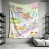 Hamtaro Wall Tapestry Aesthetic Wall Hanging Printed Fabric Blanket Decorative Tapestries for Bedroom Living Room Home Decor