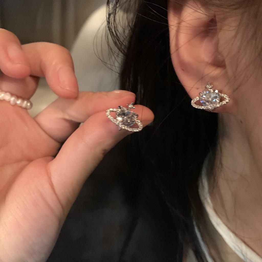 Boucles d'oreilles clous cœur nœud pour femmes Élégantes Boucles d'oreilles en cristal Accessoires de piercing Bijoux