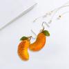 Fashionable Orange Shaped Dangle Earrings for Women High Polish Alloy with Sturdy Designs Posts Jewelry Accessory