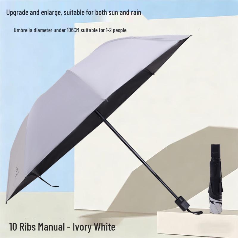 Automatic Compact UV-Blocking Sun and Rain Folding Umbrella - Large, Reinforced, Dual-Use for Students