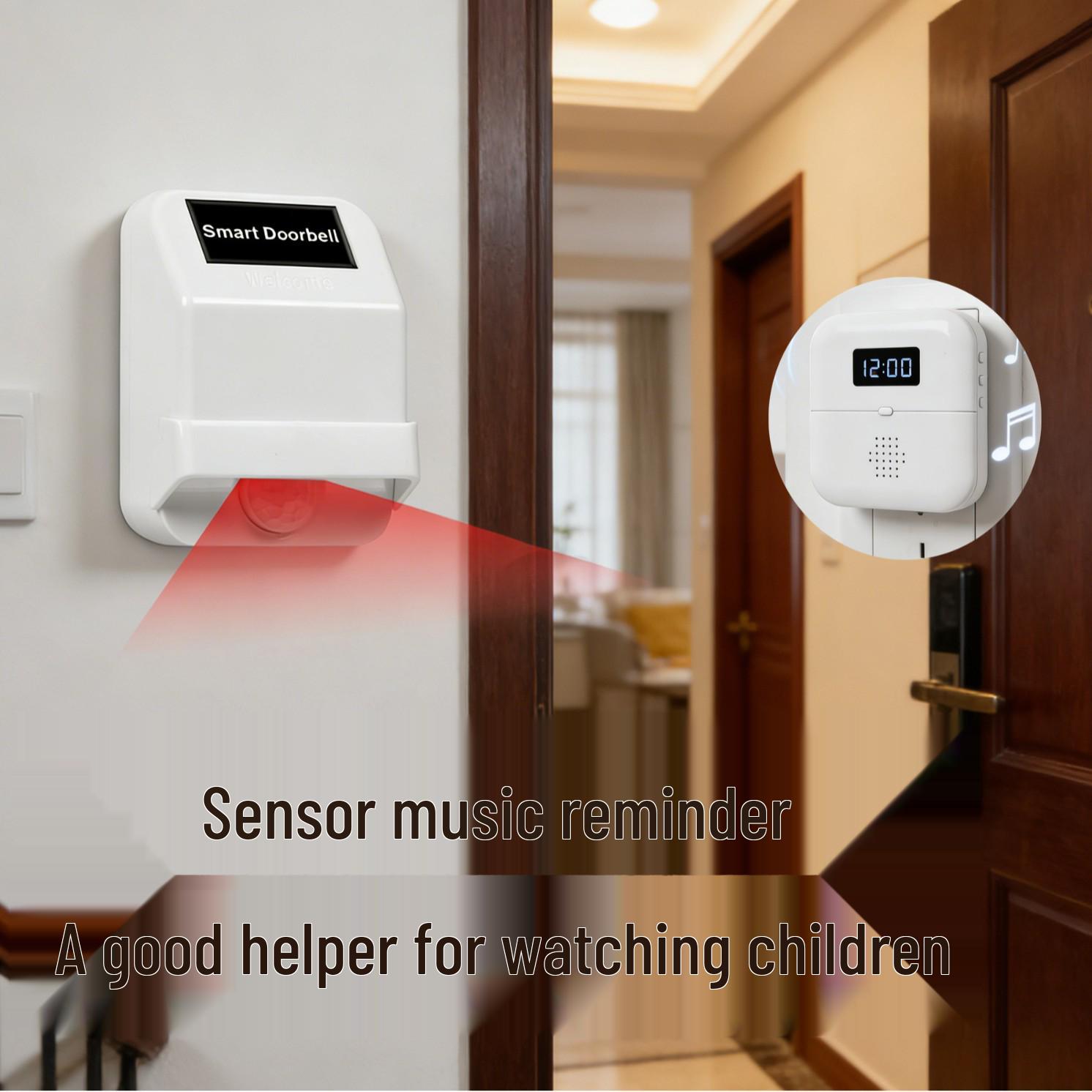 

Induction Doorbell Music Sensor: Home & Shop Visitor Alert Receiver Only (Pairing Required)