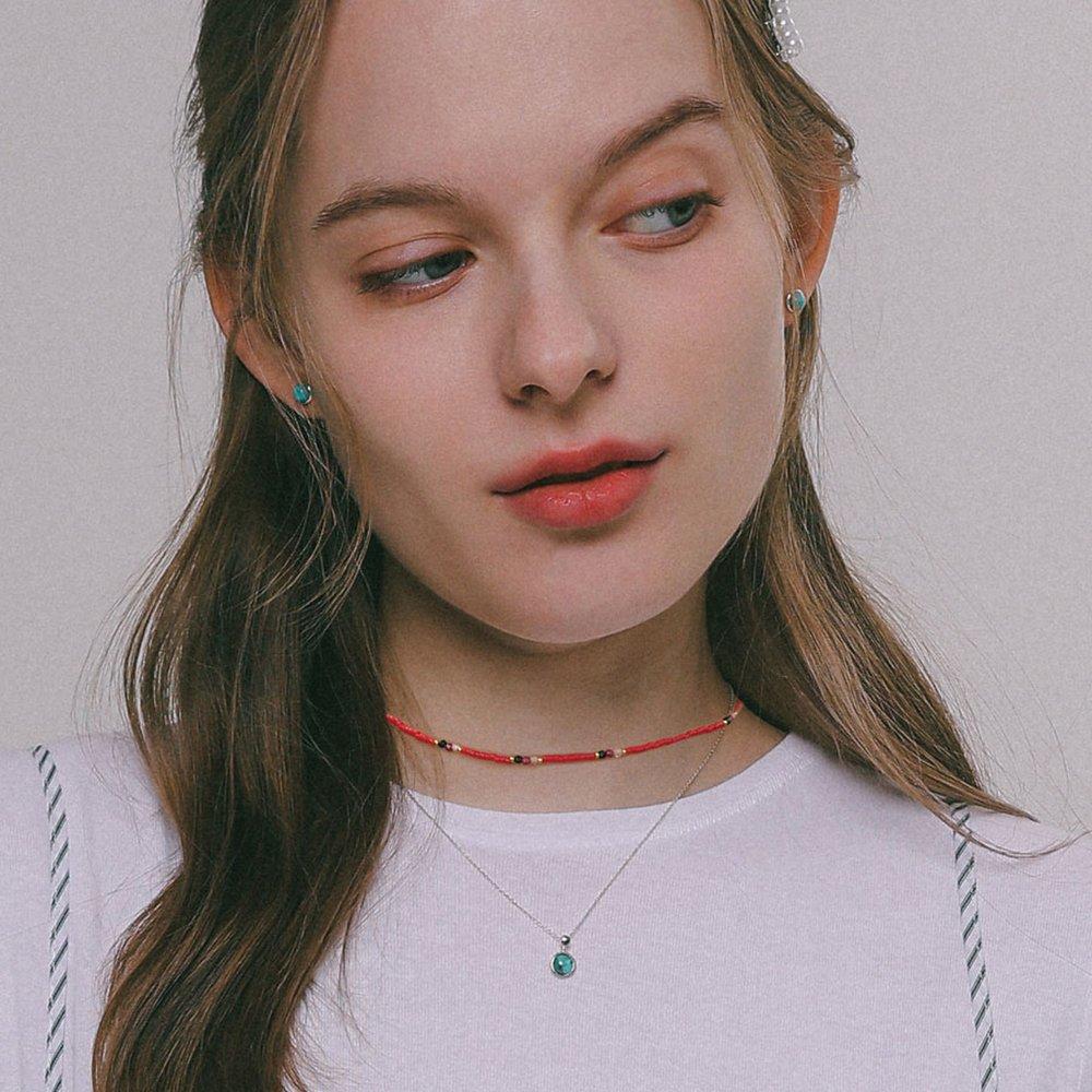 J.Lauren Color Seed Crystal Necklace N01225