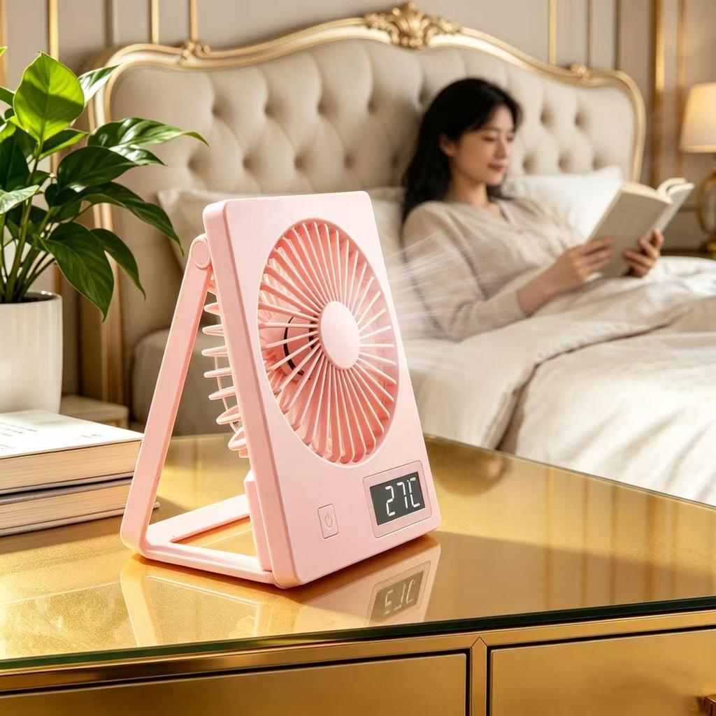 USB Rechargeable Mini Desktop & Handheld Fan - Long Battery Life, Ideal for Outdoor Use & Students