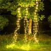 Cascading Lights For Christmas Tree, 8 Modes 200 Christmas LED String Lights, Christmas Tree Lights With Ring