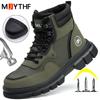 Fashion Work Safety Shoes Men Anti Smashing and Anti Piercing Indestructible Shoes Anti Scalding Work Shoes Steel Toe Sneakers