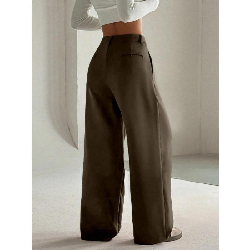 Women's Loose Fit High Waist Palazzo Pants For Office And Casual Streetwear