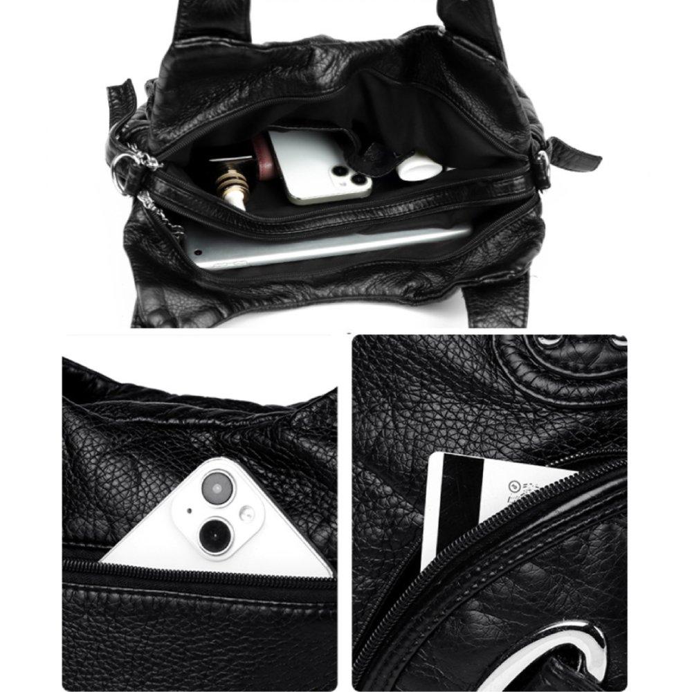 Vintage Large Capacity Tote Bag for Women Casual Shoulder Handbag Minimalist Moms Purse Crossbody Nylon